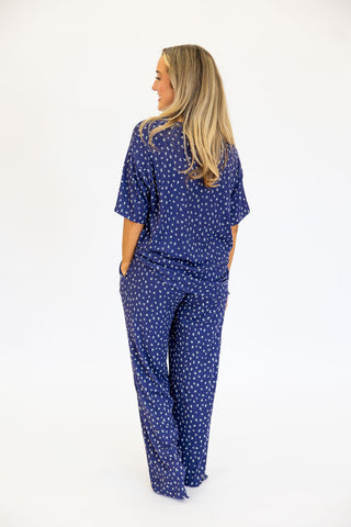 Bamboo Pointelle Women's Lounge Pants | Navy | +Plus Available