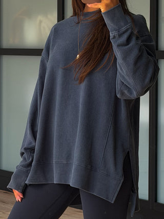 Highland Long Sleeve Top | Smoky Blue