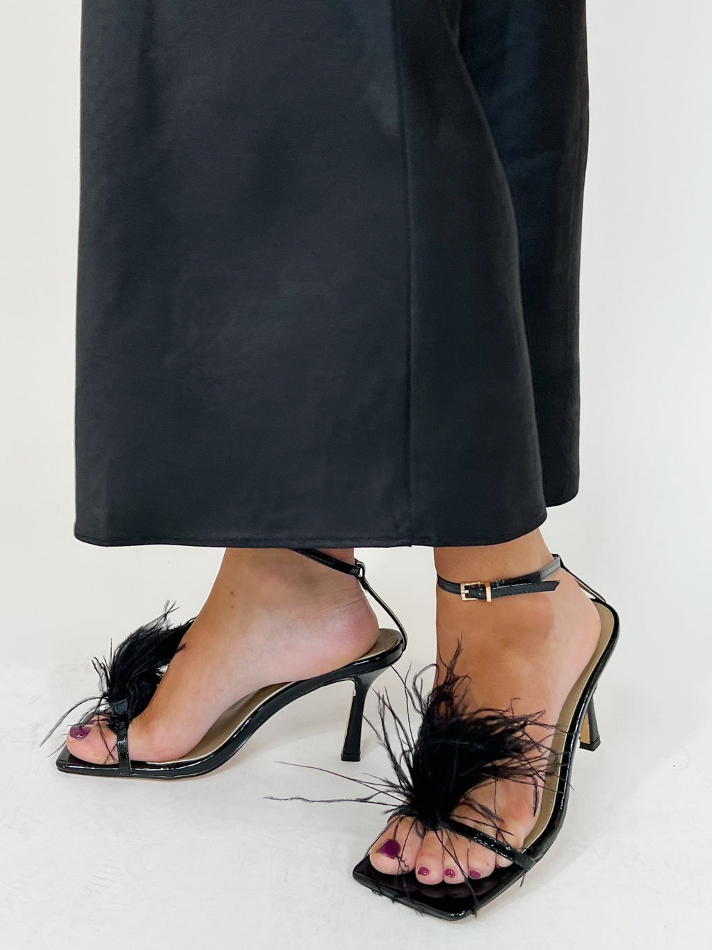 Feather Party Heel Black FINAL SALE – Shop Talulah