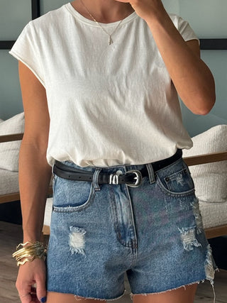 Ace Distressed Denim Shorts | FINAL SALE