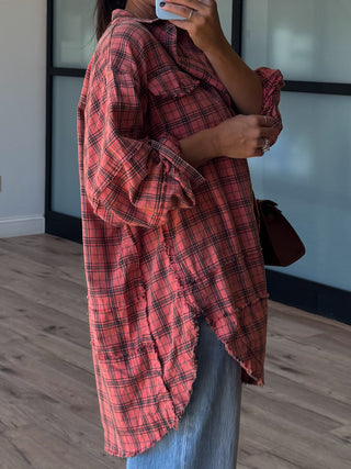 Stone Cliff Plaid Tunic | Clay | +Plus Available | RESTOCK
