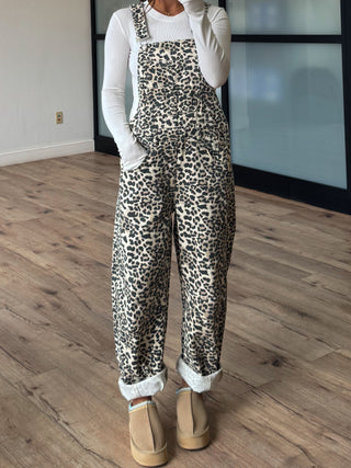 Leopard Barrel Overalls