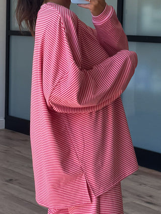 Just Lounging Knit Pullover | Cherry Blossom