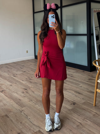 Aveline Active Wrap Romper | Wine