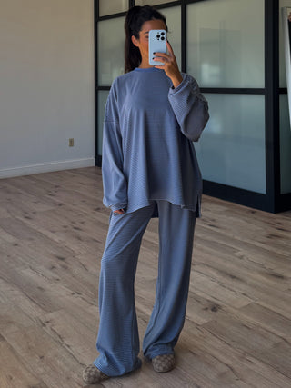 Just Lounging Brush Knit Pants | Lagoon