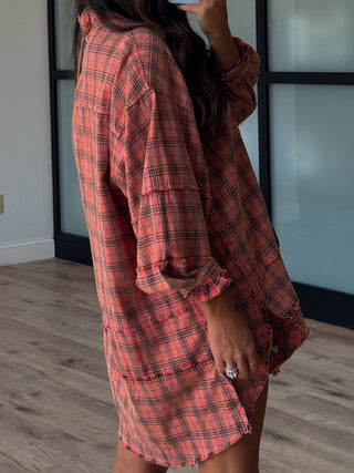 Stone Cliff Plaid Tunic | Clay | +Plus Available | RESTOCK