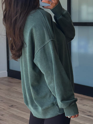 Movement Mock Neck Pullover | Forest