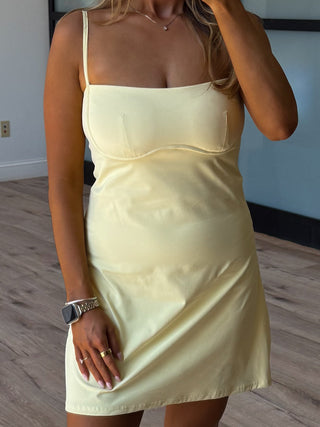 Sweetheart Active Dress | Lemon | RESTOCK