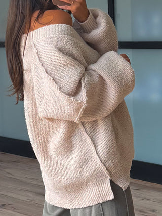 Lev Textured Cardigan | Vanilla Cream | +Plus Available