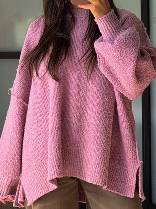 Lev Textured Sweater | Dusty Mauve | +Plus Available