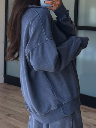 Movement Mock Neck Pullover | Navy