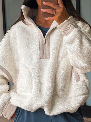 Kota Sherpa Bomber Pullover | Snow