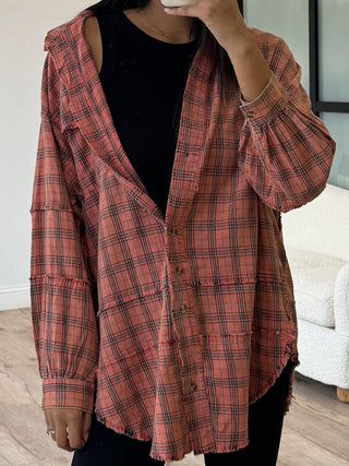 Stone Cliff Plaid Tunic | Clay | +Plus Available | RESTOCK