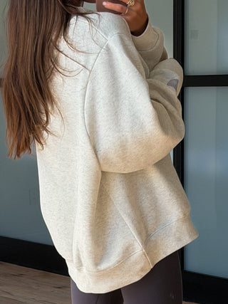 "TALULAH" Mock Neck Sweatshirt | Grey | +Plus Available