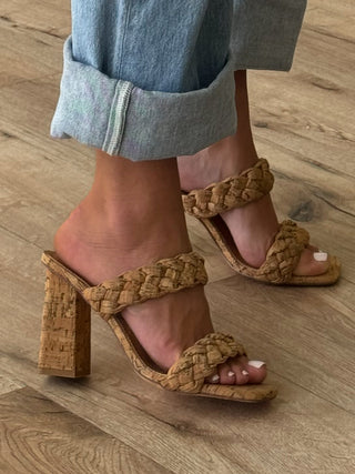 Braided Cork Heels | FINAL SALE