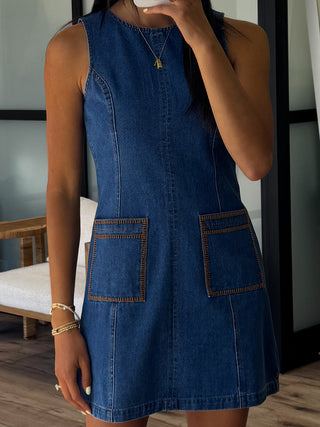 Denim Stitch Dress