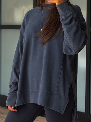 Highland Long Sleeve Top | Smoky Blue