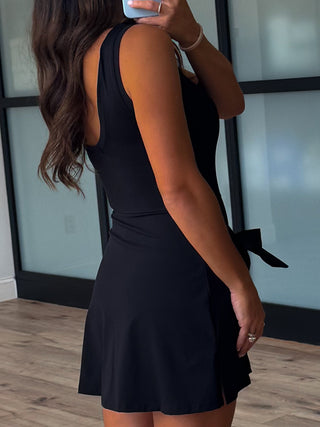 Aveline Active Wrap Romper | Black | RESTOCK