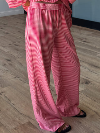 Just Lounging Brush Knit Pants | Cherry Blossom