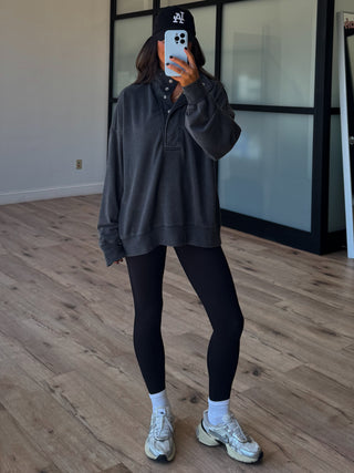 Movement Mock Neck Pullover | Black