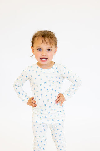 Kids Bamboo Pointelle Two-Piece Set | Ivory | Tiny Talulah