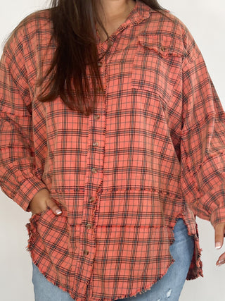 Stone Cliff Plaid Tunic | Clay | +Plus Available | RESTOCK
