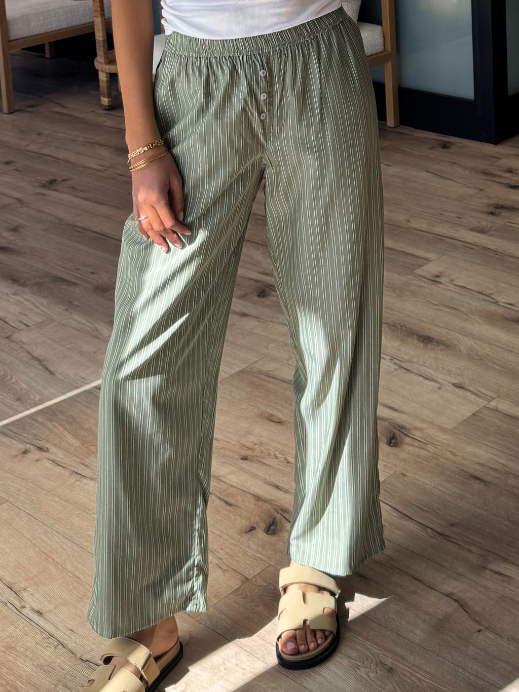 Olivia Lounge Pants, Stripe