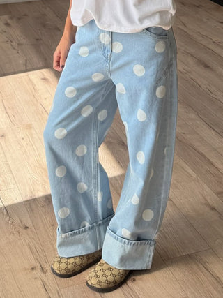Connect The Dots Barrel Jeans | Light Wash