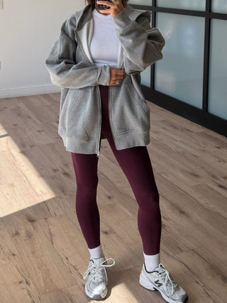 Stole Your Boyfriend's Zip-Up Hoodie | Grey