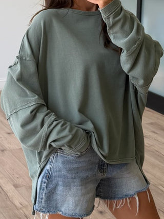 Wave Catcher Oversized Top | Evergreen