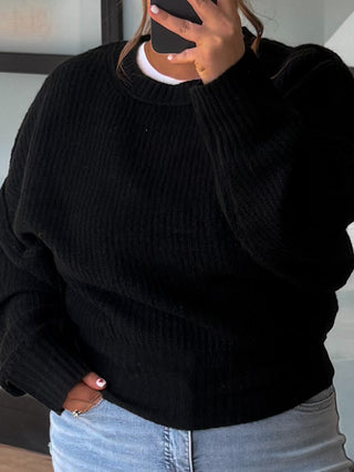 Jayce Crew Sweater | Black