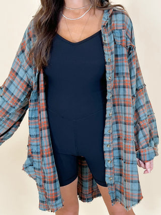 Stone Cliff Plaid Tunic | Vintage Teal | +Plus Available | RESTOCK