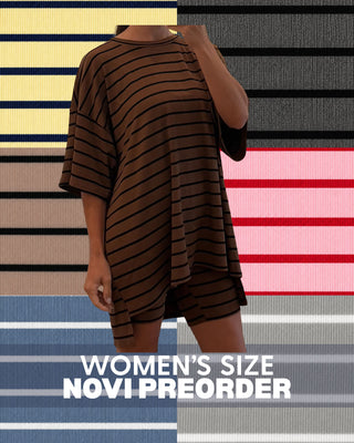 Novi Stripe Ribbed Tee + Shorts Set | 7 Colors Available | PREORDER