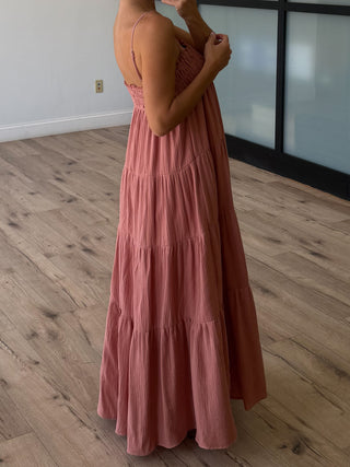 Carried Away Maxi Dress | Clay
