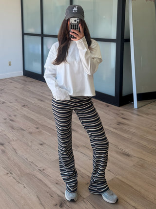 Jaelyn Stripe Foldover Pants