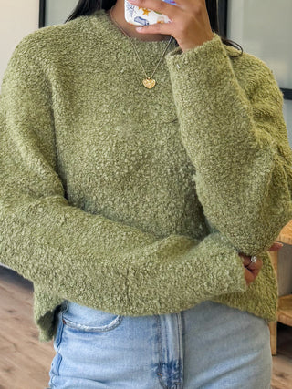 Finley Boucle Sweater | Moss | FINAL SALE