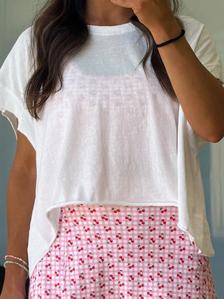 Transcend Cut-Out Tee | White