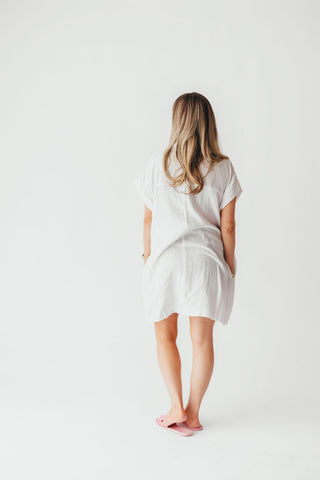 Coastal Core Cotton Dress | White