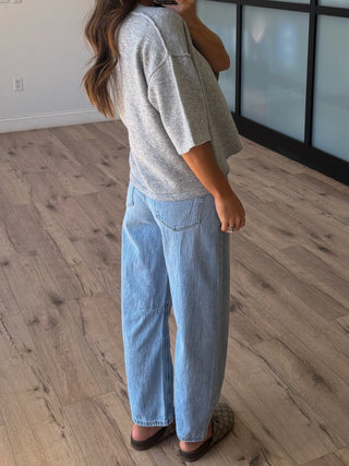 Lennox Short Sleeve Knit Cardigan | Grey