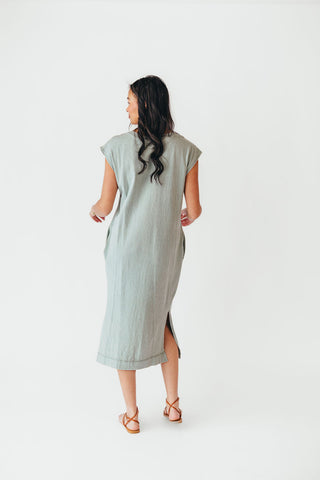 On The Go Midi Dress | Sage