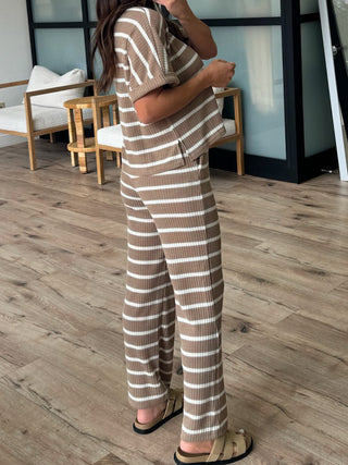 Always Cozy Stripe Set | Taupe