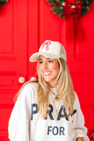 Red Bow Trucker Hat