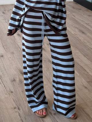 Hidden Hills Stripe Lounge Pants | Cocoa Breeze