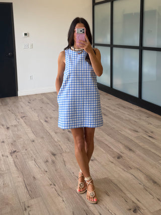 Hamptons Gingham Shift Dress
