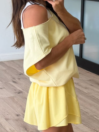 Breeze Terry Knit Top | Lemon