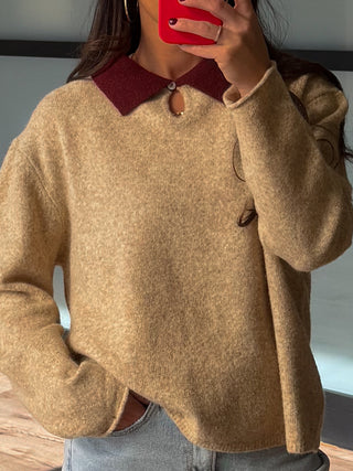Prep Collared Sweater | Oat