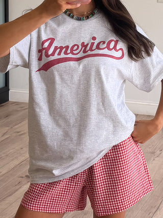 "America" Oversized Graphic Tee