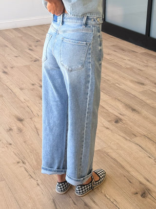 Blaze Adjustable Crop Barrel Jeans | +Plus Available | RESTOCK
