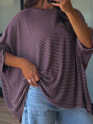 Dremme Brushed Knit Top | Burgundy