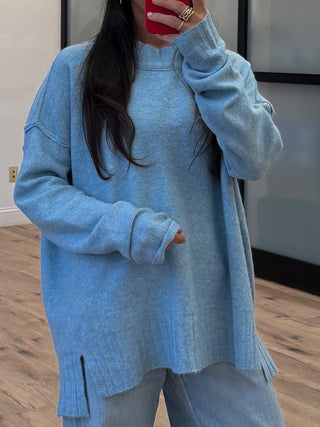 Classic Crew Sweater | Sky